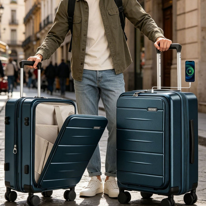 Unisex Multi-Funksjonell Hard Shell Trolley Koffert Skanto