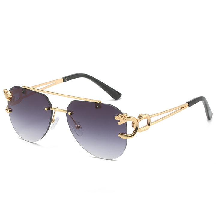 Dame designer solbriller med elegant metallramme og polariserte linser Skanto