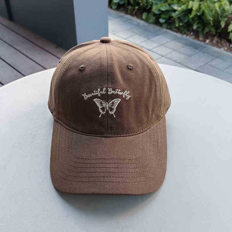 Kvinnens broderte sommerfugl caps Skanto