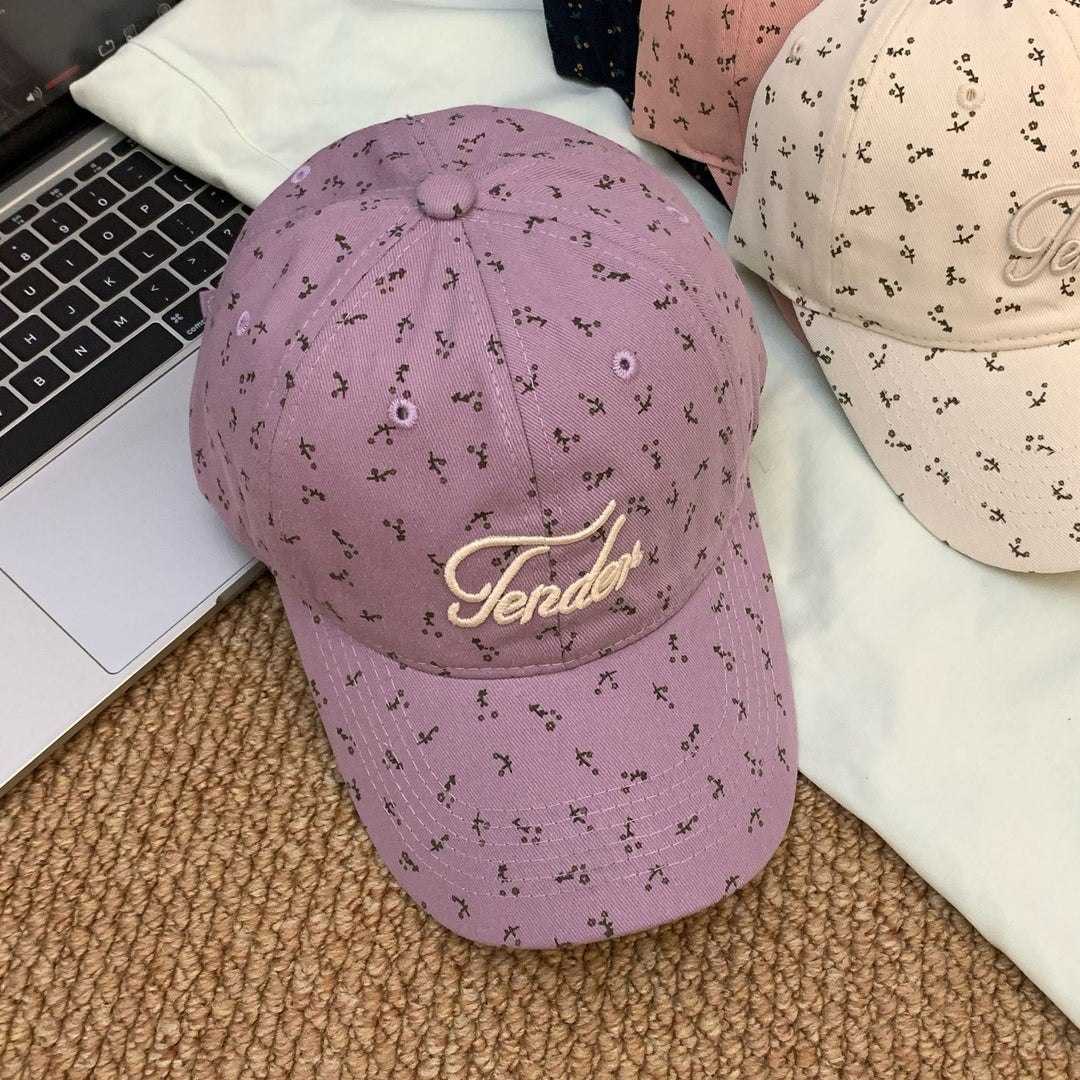 Kvinners trendy blomstret trykt baseballcaps Skanto