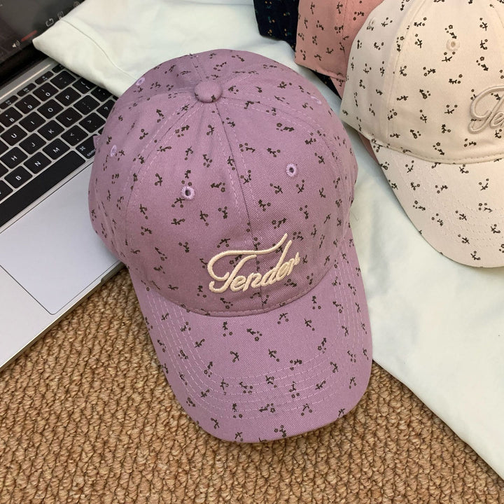 Kvinners trendy blomstret trykt baseballcaps Skanto