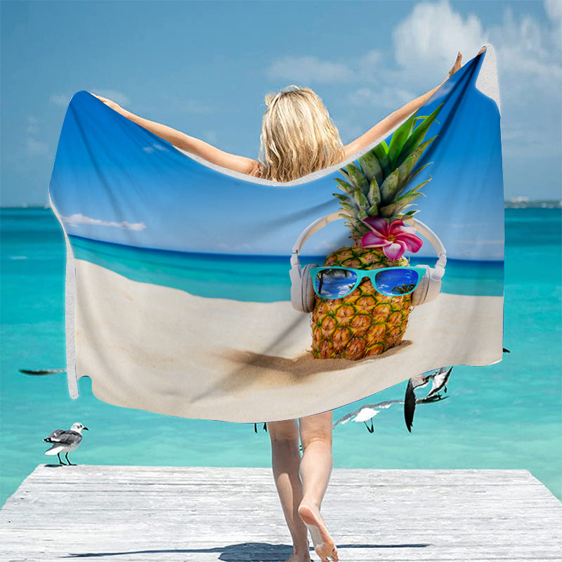 Strandhåndkle med kreativt surfemotiv Skanto