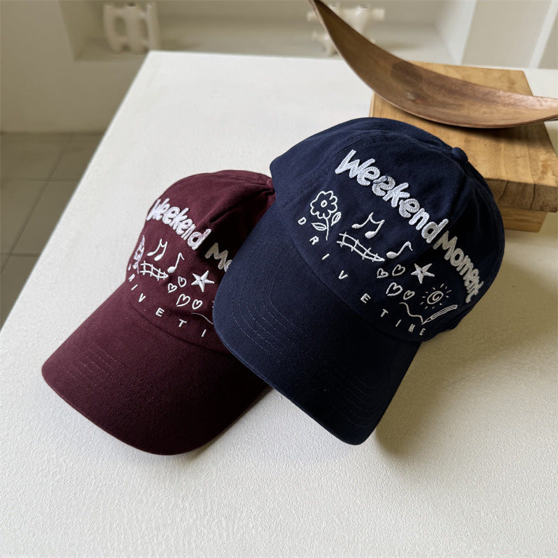 Kvinnens broderte grafiske visircap Skanto