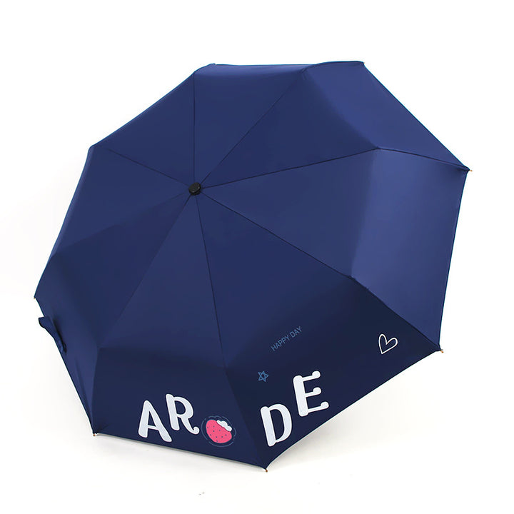 Kvinnens sammenleggbare paraply med lystig design Skanto