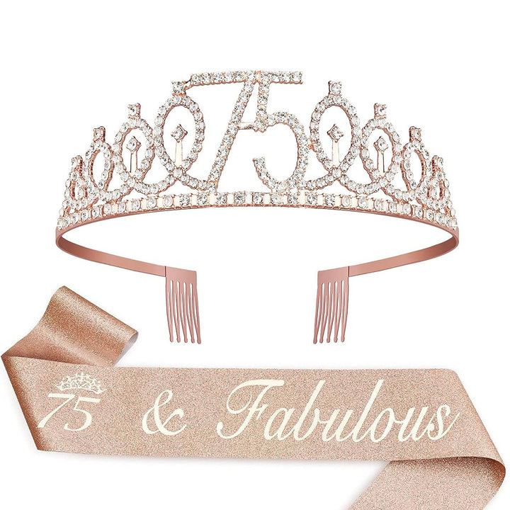 Damer Krystallprinsessekrone med 30 & Fabulous tekst Skanto