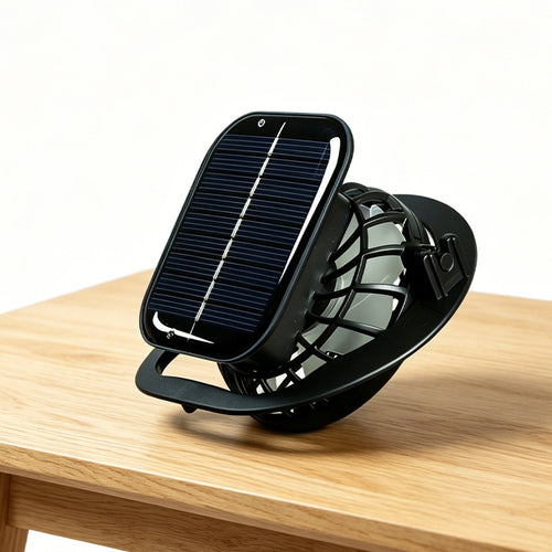 Unisex nan tragbar solardrevet mini-vifte med integrert solcellepanel Skanto