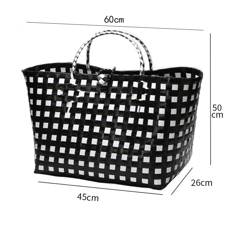 Stor kapasitet vevd handlebag Skanto