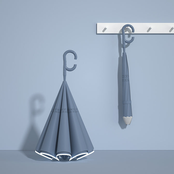 Damer innovativ mini sammenleggbart paraply med ergonomisk håndtak Skanto
