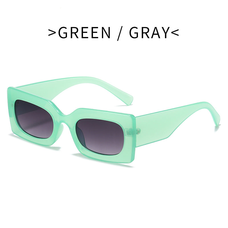 Dame Fashion-solbrille i moderne firkantet design Skanto