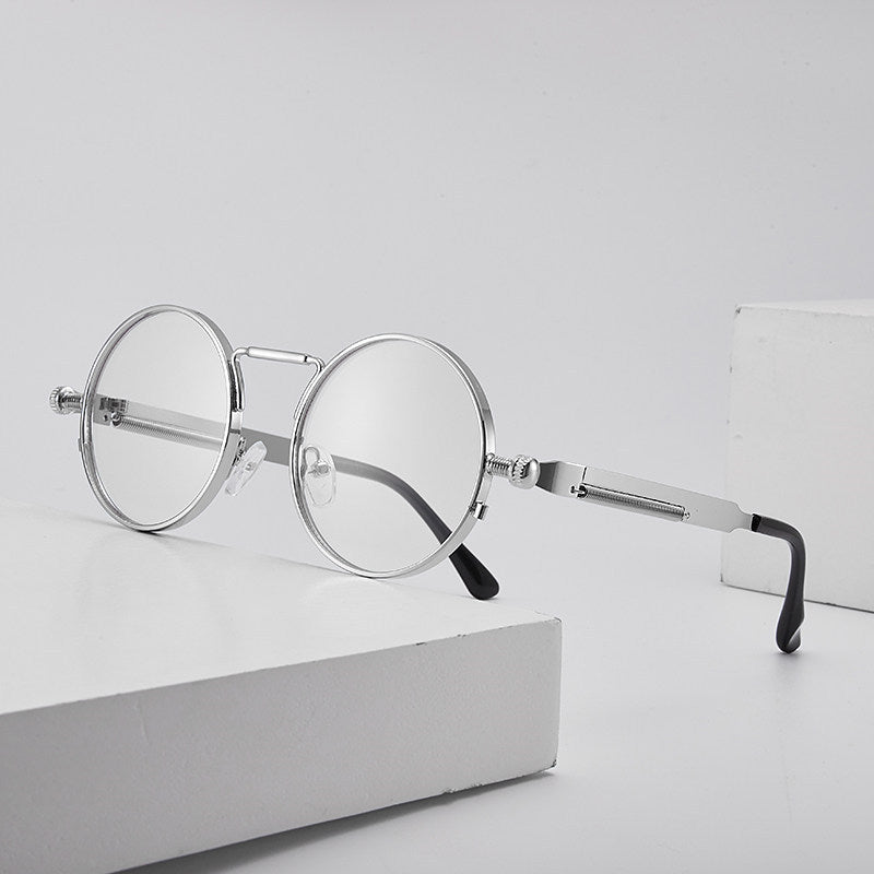 Dame elegant rund metallbrille Skanto