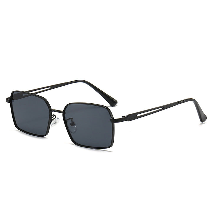 Dame kvadratisk solbrilles med minimalistiske metallaccents Skanto