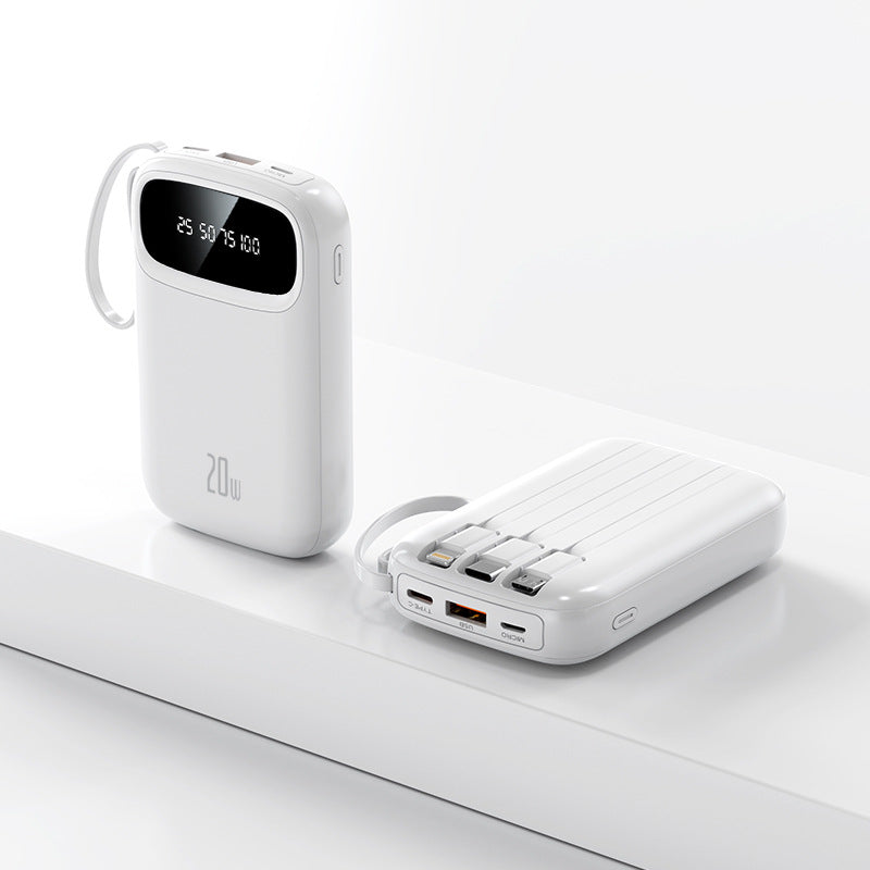 Høyytelses powerbank med integrert ladeadapter Skanto