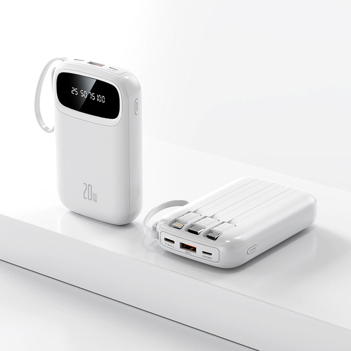 Høyytelses powerbank med integrert ladeadapter Skanto