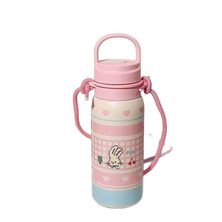 Damen Isoliertrinkflasche mit durchgehendem Tierdesign und Trageriemen Skanto