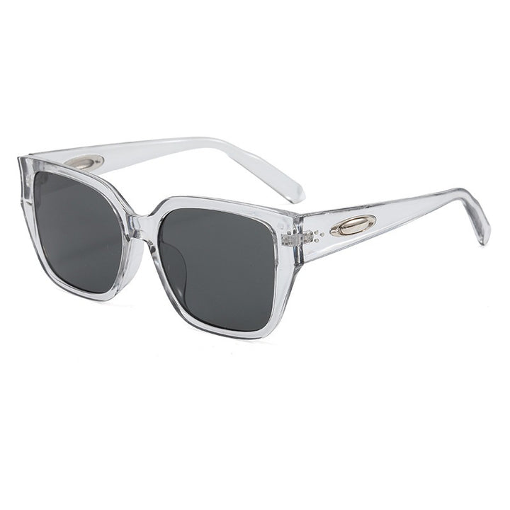 Dame solbrille i moderne kvadratisk design med klare linser Skanto