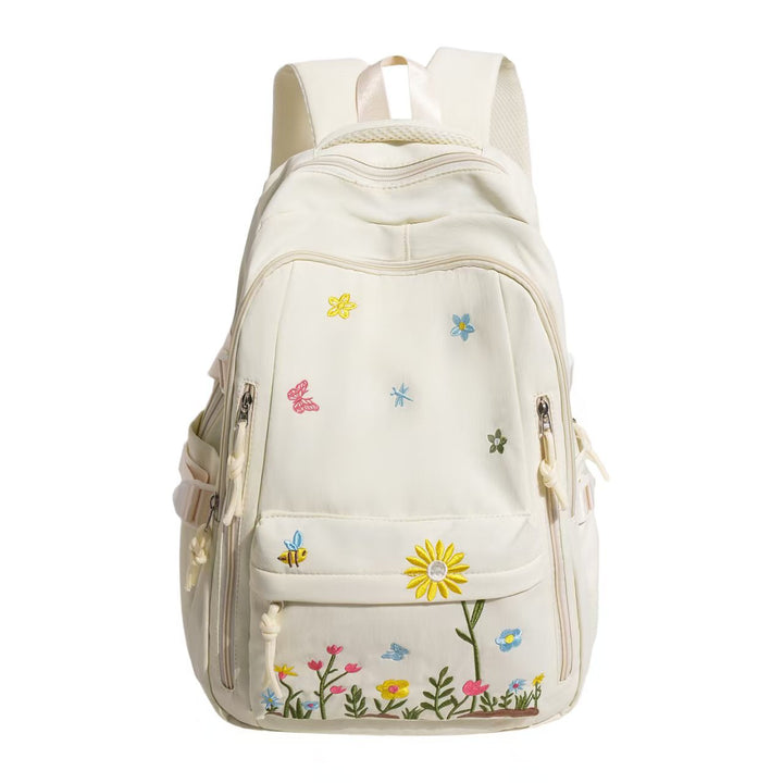 Brodert Blomster Ryggsekk Skanto