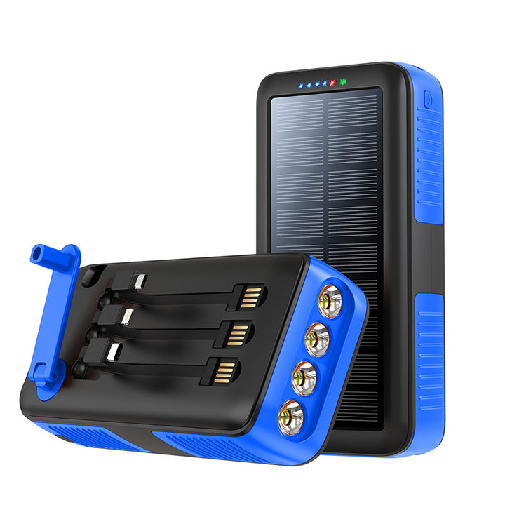 Solar Powerbank med multifunksjonelle LED-lamper Skanto