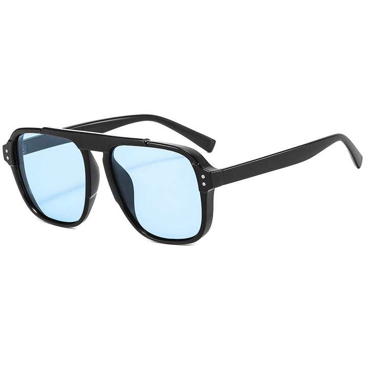 Dame geometrisk solbrille med polarisert gult glass Skanto
