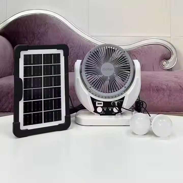 Dame Portable Solar Fan med Integrert LED-Belysning Skanto