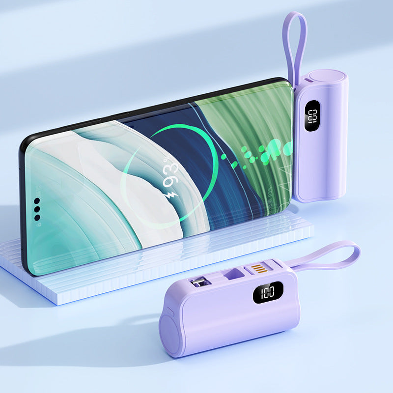 Mini-Powerbank med rask ladeport og allsidige funksjoner Skanto