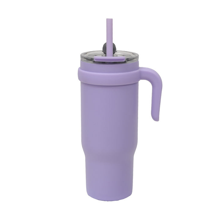 Dame Isolert To-Go-Kopp med Ergonomisk Håndtak og Fleksibel Strå Skanto