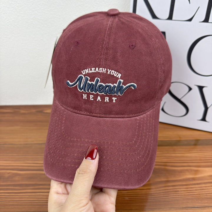 Kvinnens broderte hjerte grafisk baseballcap Skanto