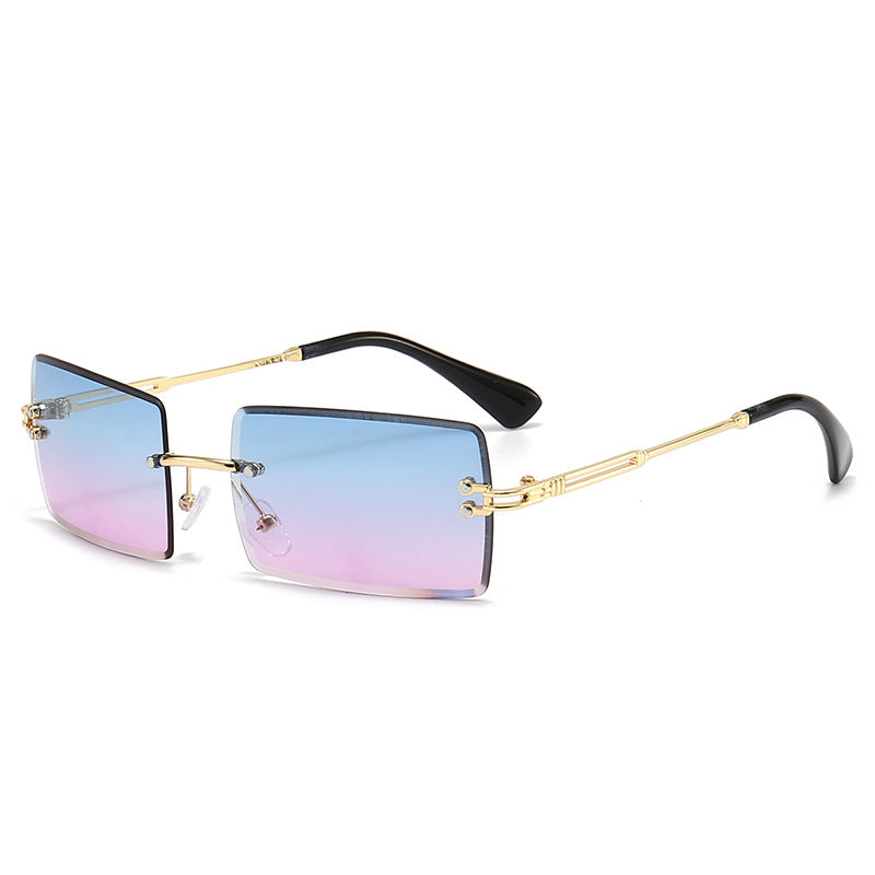 Dame moteriktig rektangulær solbrille med gradientlinser Skanto