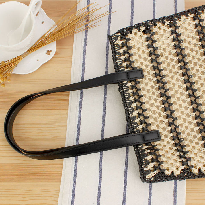 Handbag with durable braided design and elegant leather handles Skanto