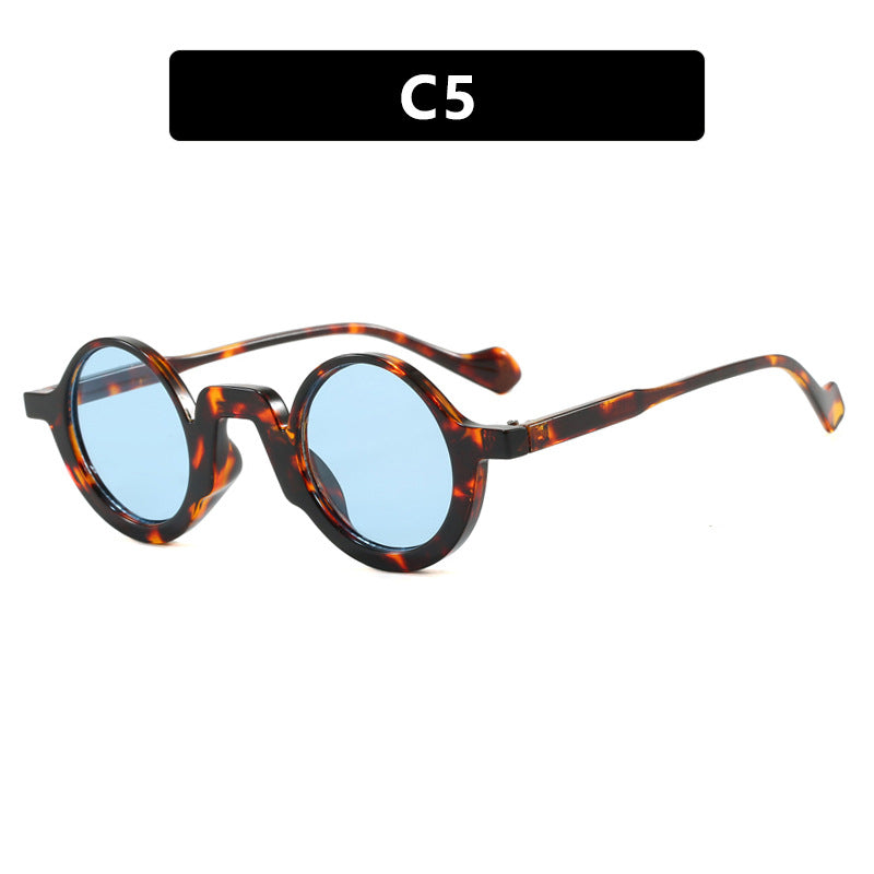 Damer rund solbrille med innovativ design og UV-beskyttelse Skanto