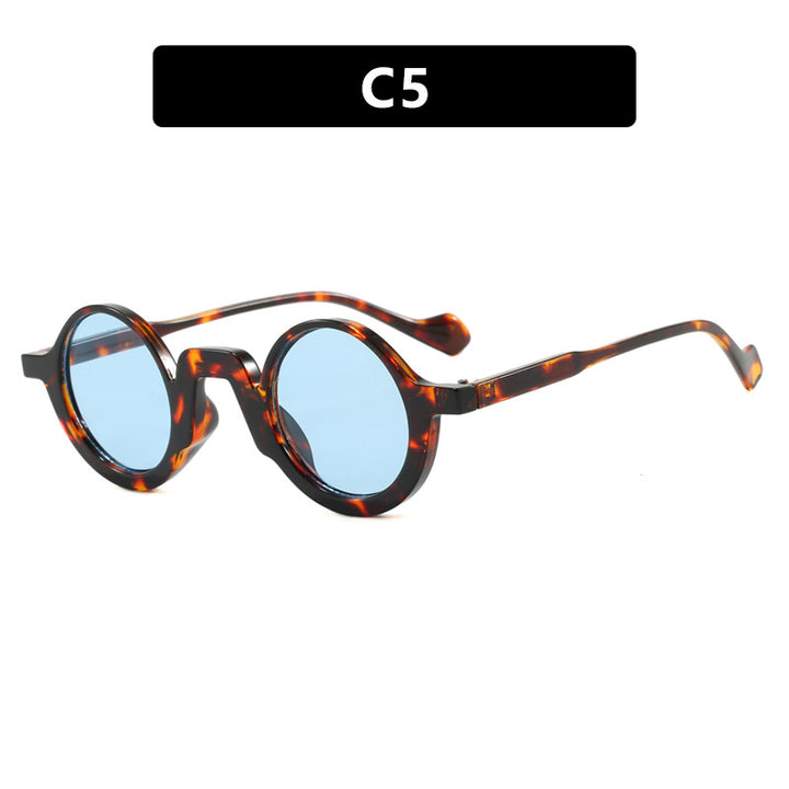 Damer rund solbrille med innovativ design og UV-beskyttelse Skanto