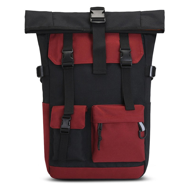 Moderne Rolltop-ryggsekk med multifunksjonelle utvendige lommer Skanto