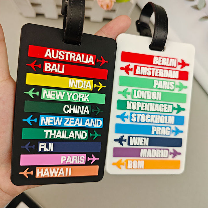 Unisex Bagasjetagger med internasjonale reisedestinasjoner Skanto