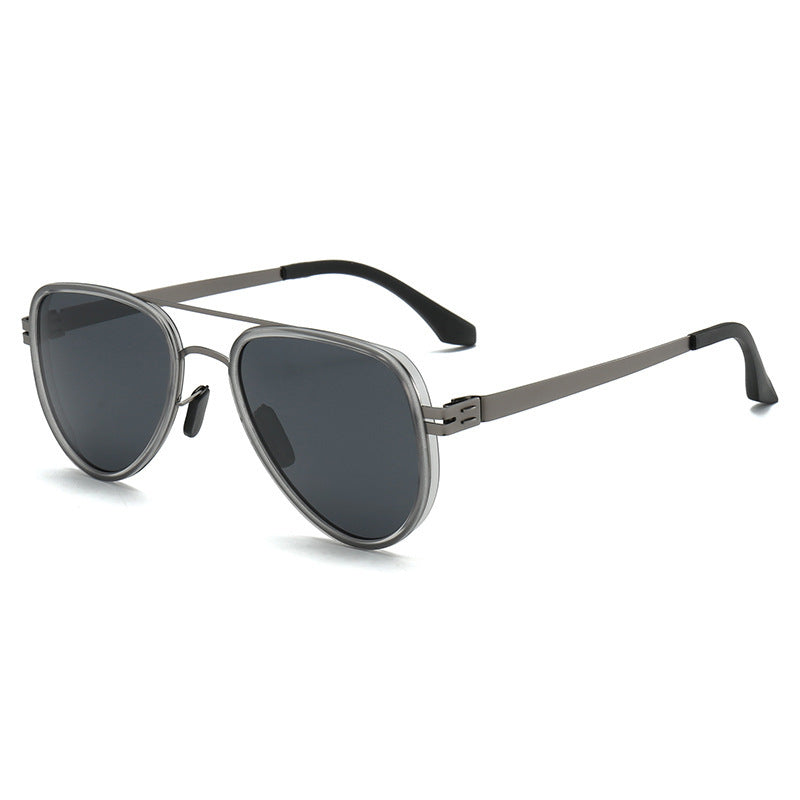 Dame Aviator-solbriller med robust metallramme og polariserte linser Skanto