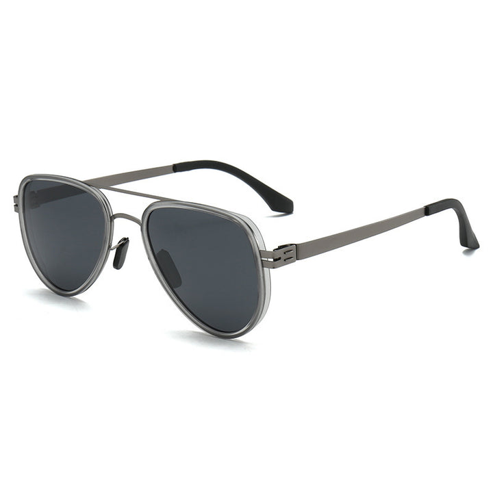 Dame Aviator-solbriller med robust metallramme og polariserte linser Skanto