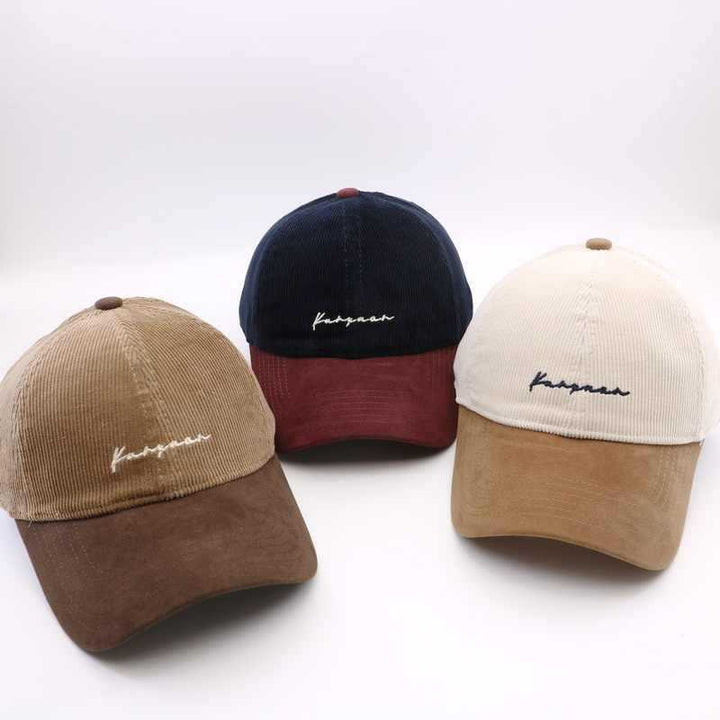 Unisex teksturert kordfløyels baseball caps Skanto
