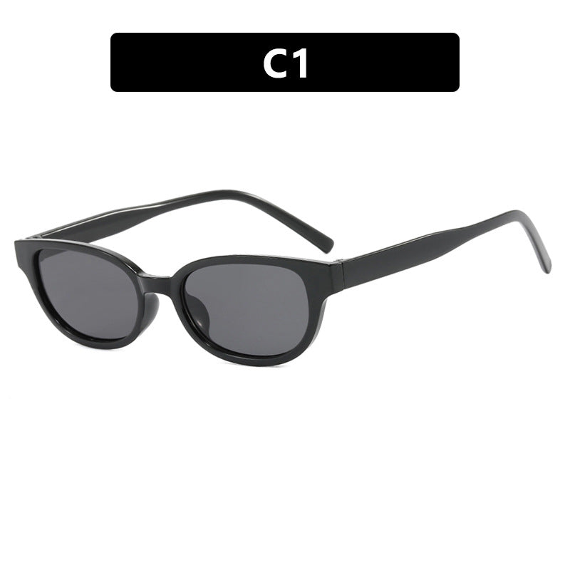 Dame moteriske Cat-Eye solbriller med UV-beskyttelse og lett ramme Skanto