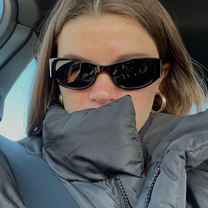 Dame sporty solbriller med bred ramme og UV-beskyttelse Skanto