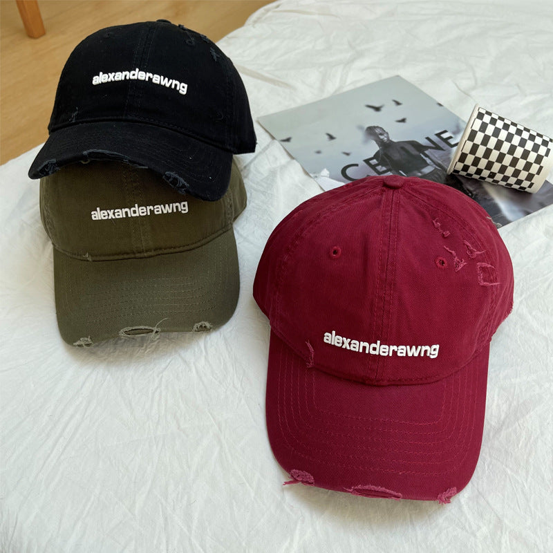 Unisex Slittet Bomull Baseball Caps Skanto
