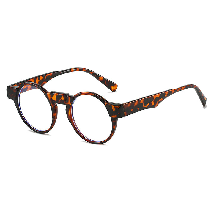 Dame moteriktig lesebrille med innovativt rundt rammedesign Skanto
