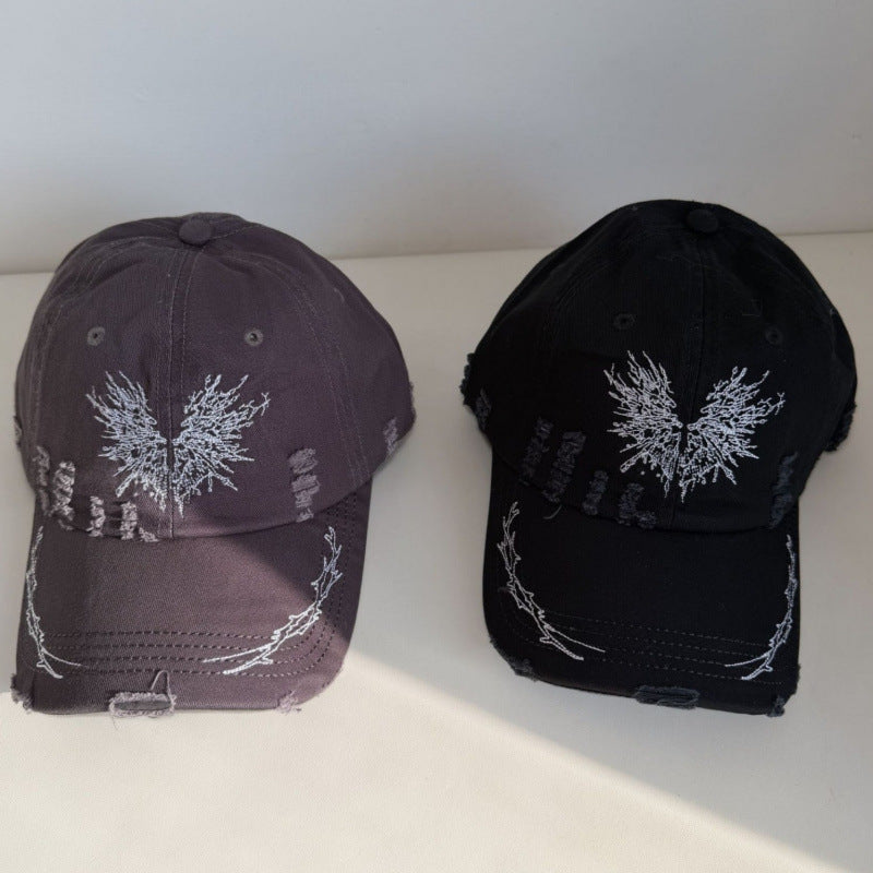 Kvinners Slitt Grafisk Snapback Caps Skanto