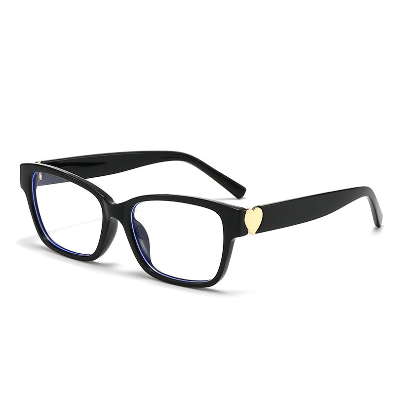 Dame moterik kvadratisk solbrille med hjerte-senter Skanto