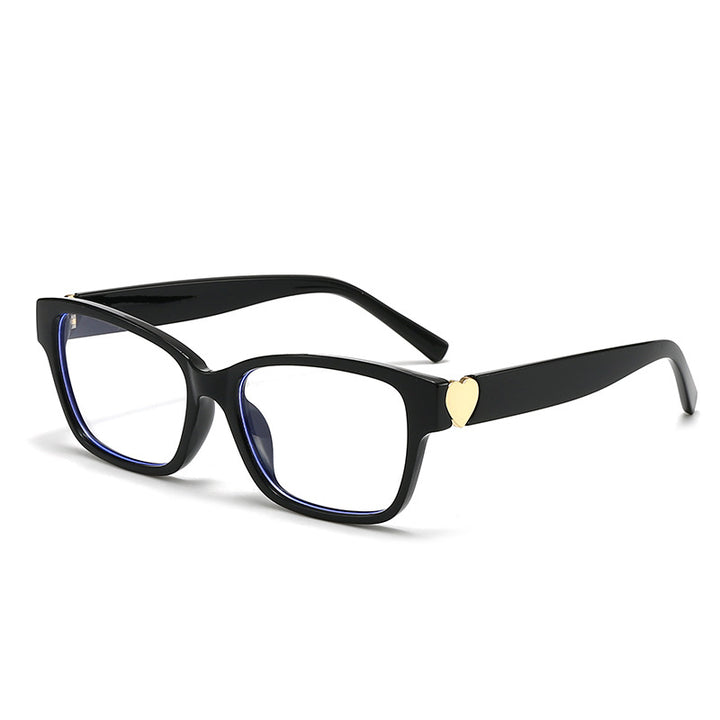 Dame moterik kvadratisk solbrille med hjerte-senter Skanto