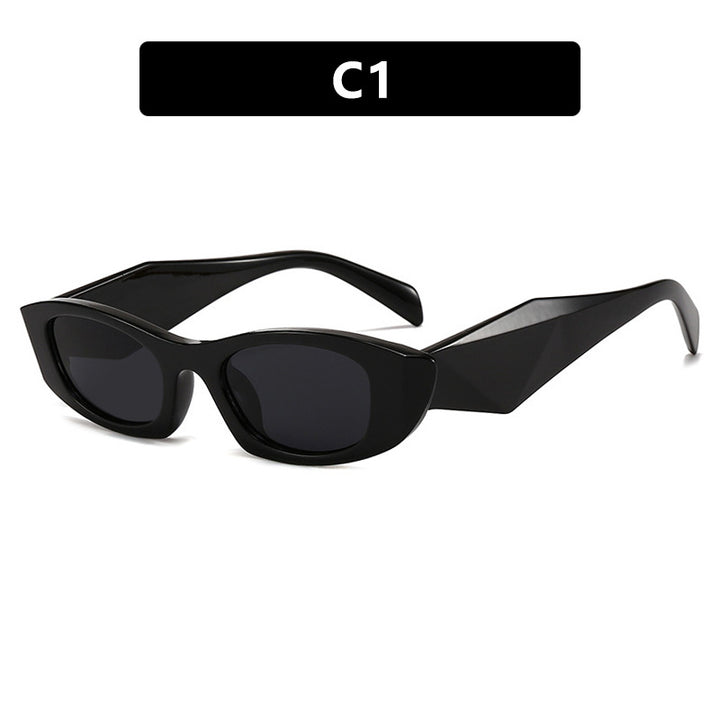 Dame trendy Cat-Eye solbriller med unikt ramme og UV-beskyttelse Skanto