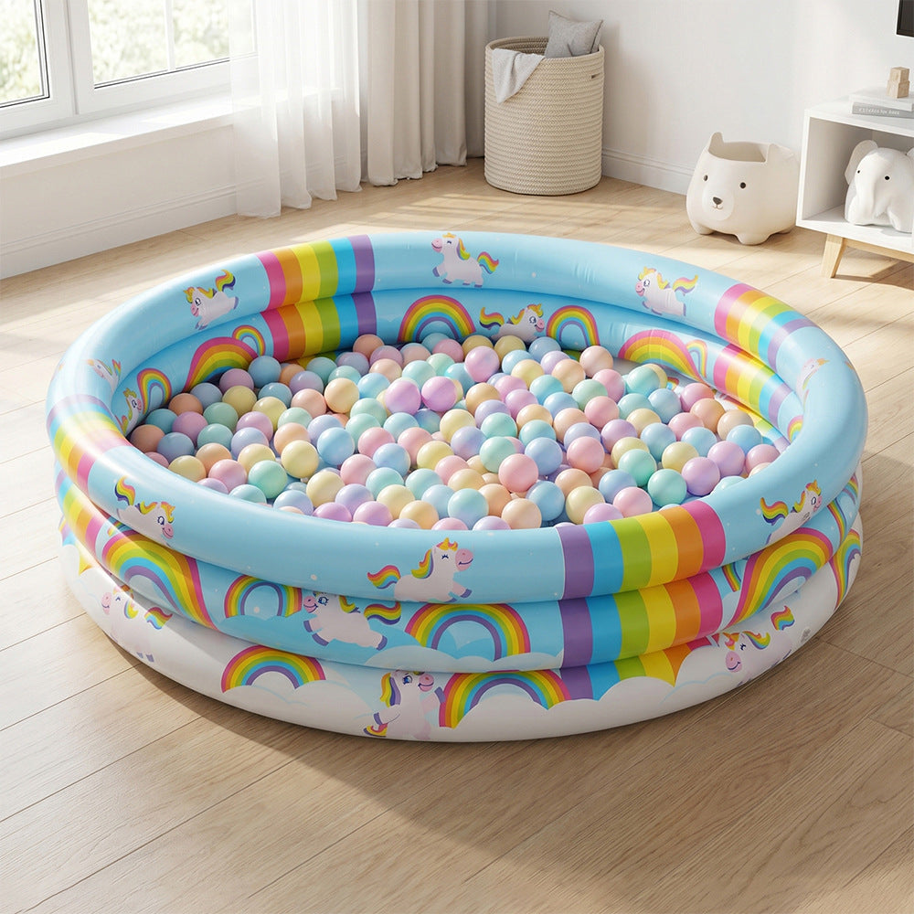 Unisex oppustbar barnebasseng med unicorn design Skanto