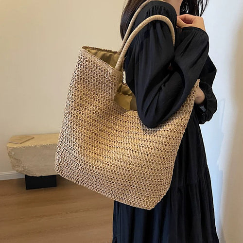 Strukturert makramee shopper Skanto