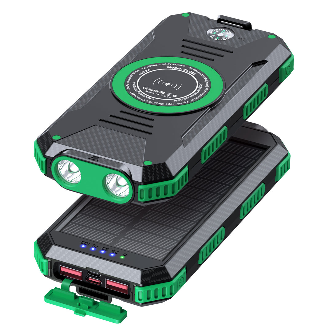 Solar Powerbank med Trådløs Lading Skanto