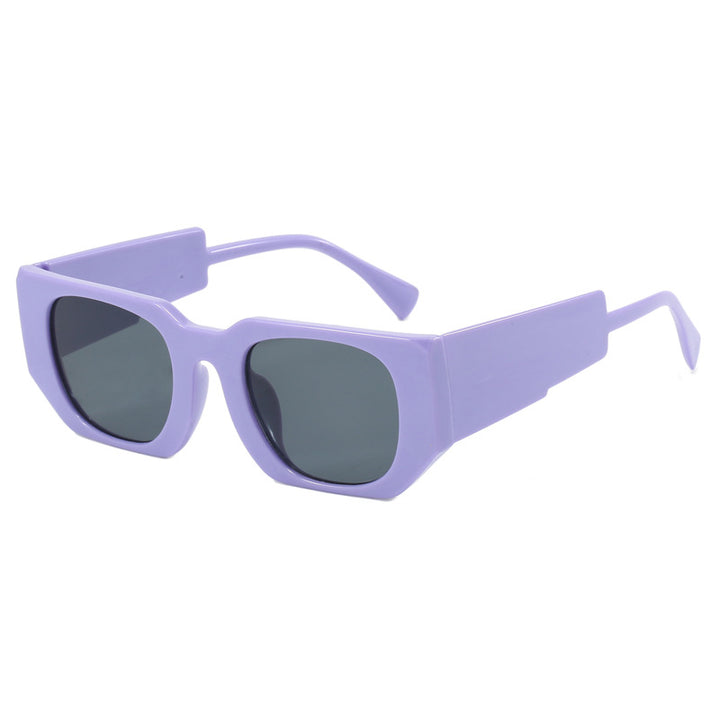 Dame geometrisk oversized solbrille med bredt design Skanto