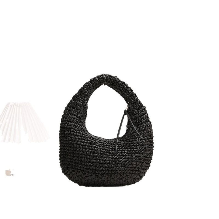 Håndlaget kurvveske i moderne hobo-stil Skanto