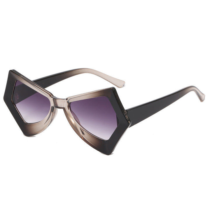 Dame polygonal solbrille i ekstravagant design Skanto