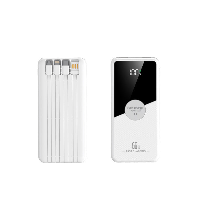 Multifunksjonell hurtiglade powerbank med integrerte kabler Skanto